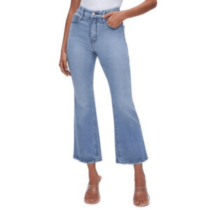 Good American Good Legs Crop Mini Boot Jeans GLCMB731T Blue Plus Size 26 NWT